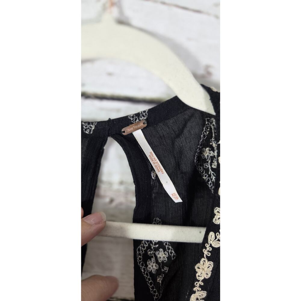Free People Cinnamon Diamond‎ Embroidered Tunic Top Size Xs - Picture 5 of 10